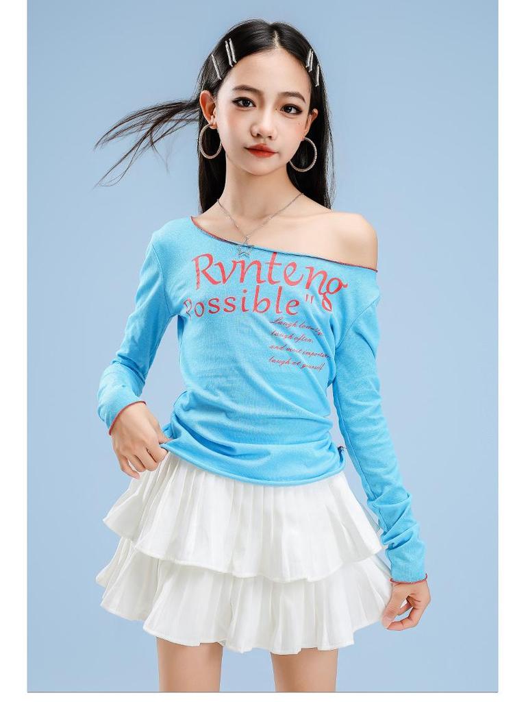 Girls' Cool Blue Jazz & Hip Hop Dance Costume for Performances