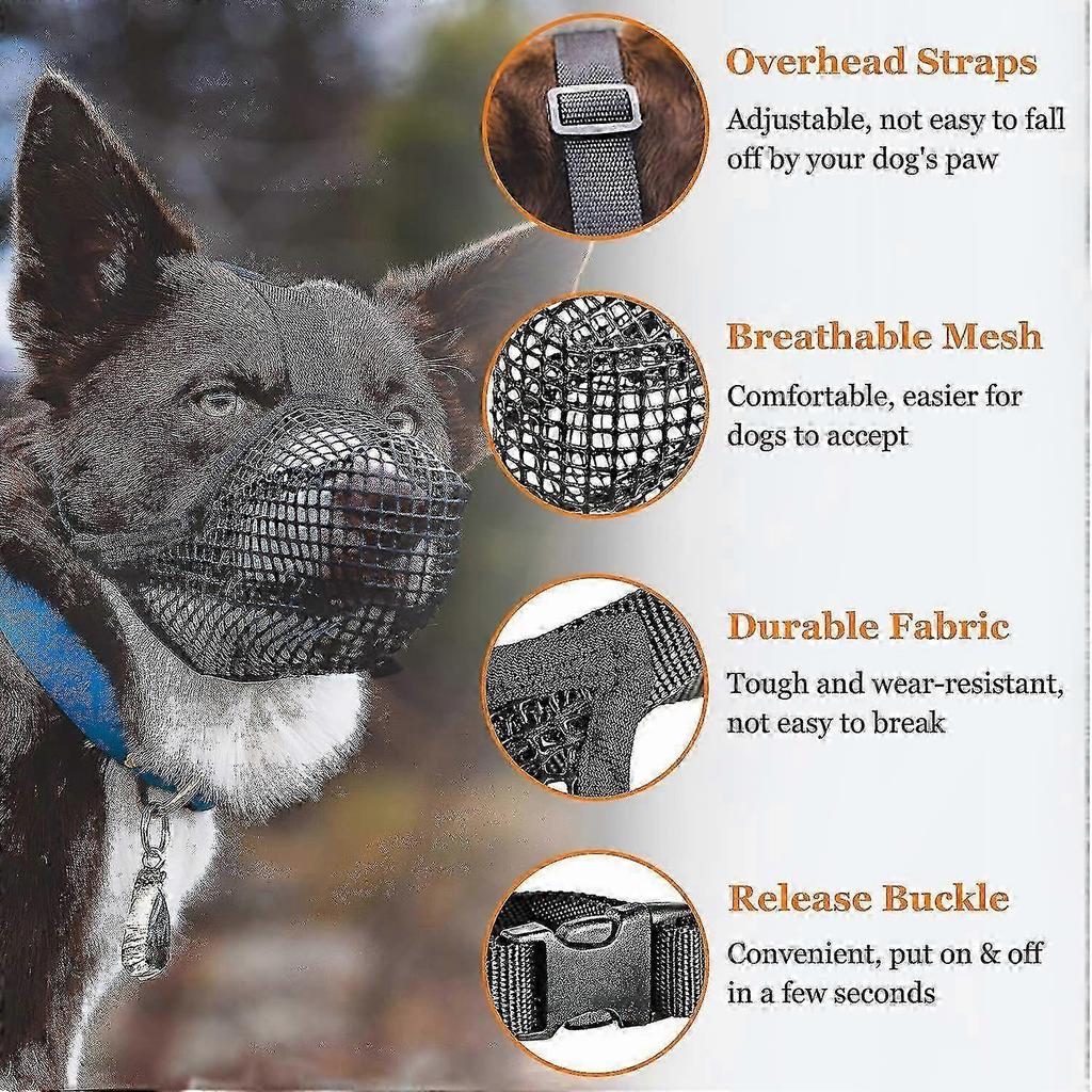 2025 Dog Muzzle, Soft Mesh Dog Mouth Cover
