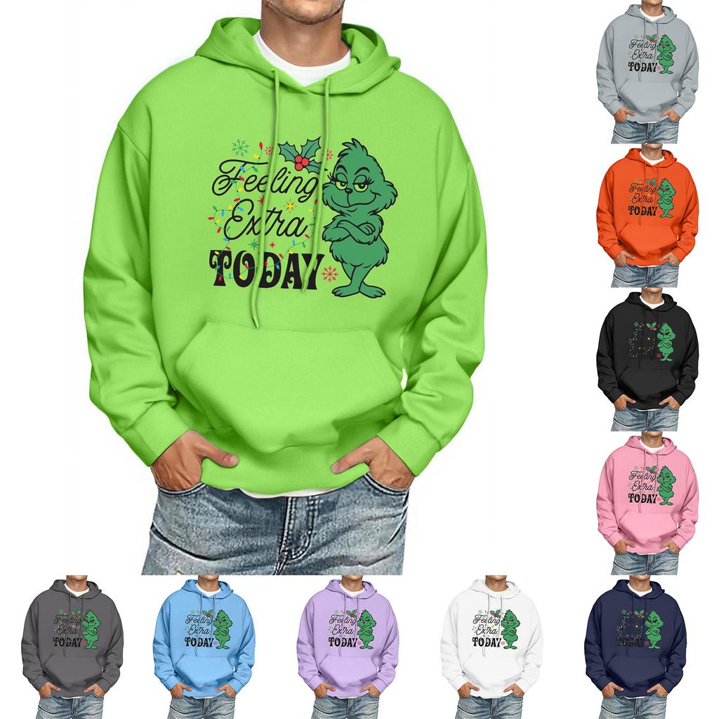 Sweat-shirt à capuche imprimé pour homme à manches longues, pull décontracté à capuche