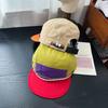 5 Panel Nylon Baseball Cap for Men Women, Color Block Design, Perfect for Outdoor Running, Cycling, Casual Daily Wear