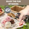 Stainless Steel Ice Cream Scoop Cookie Scoop Multipurpose Ice Cream Spoon Fruit Scooper Melon Ball Dough Baking Kitchen Tools