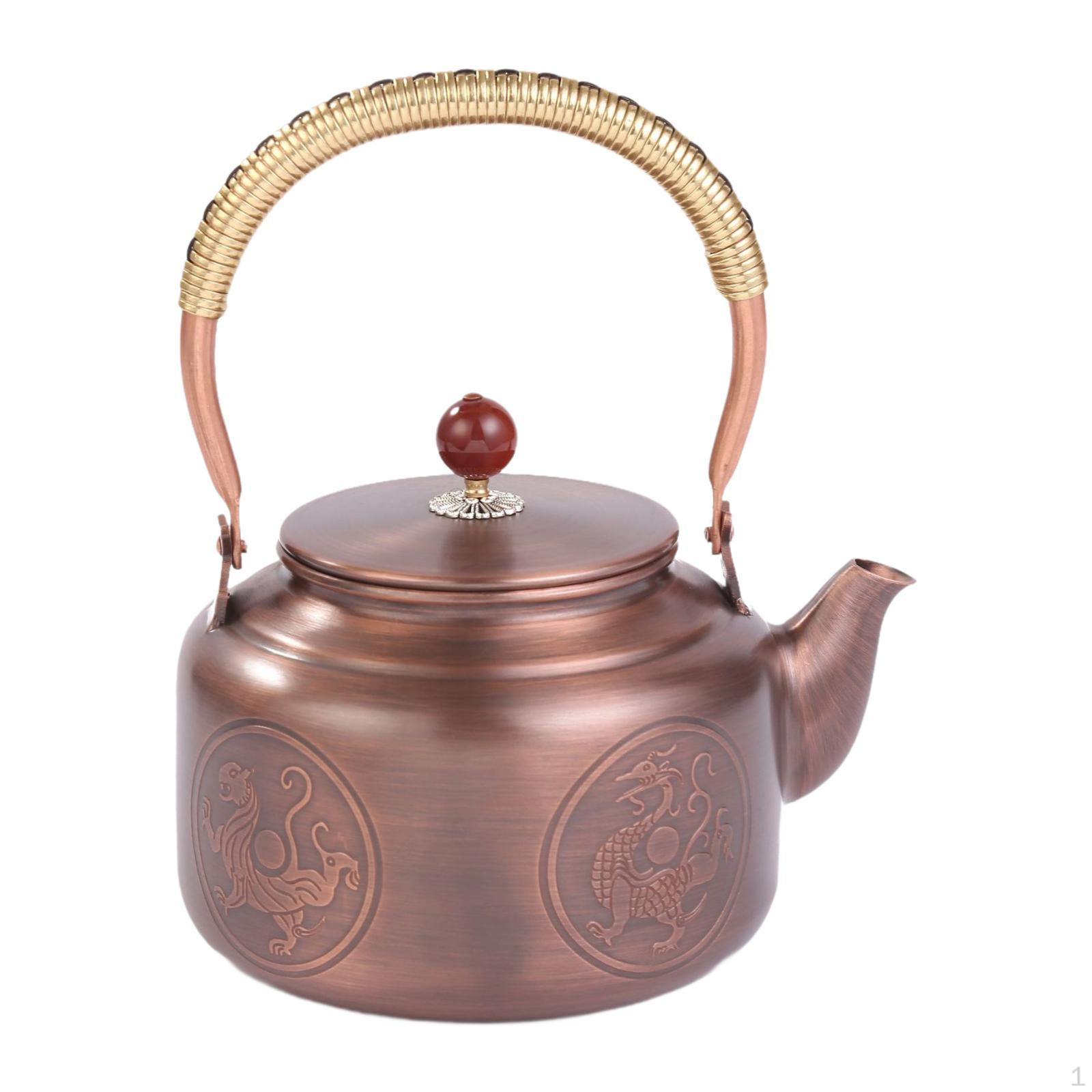

Copper Kettle Kung Fu Tea Pot 1.2L Boiler Handmade Water for Ceramic Style D
