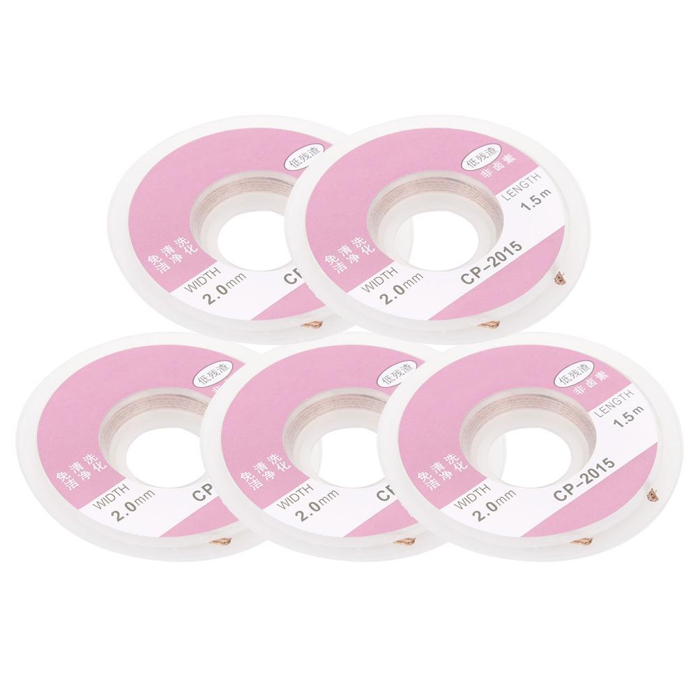 

5 шт. приспособление для удаления припоя, присоска для кабеля, медный паяльник, аксессуары CP2015 1,5 метра