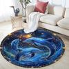 Dolphins Round Area Rug,Carpet Rug for Living Room Bedroom Sofa Playroom Decor,Non-slip Floor Mat