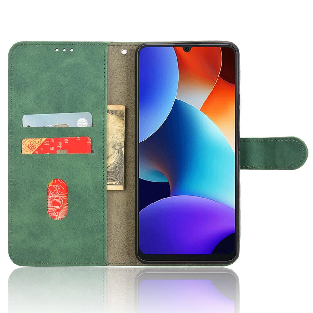 

For Blackview Color 8 Case Scratch-Proof PU Leather Flip Phone Cover Green