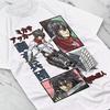 Attack On Titan Eren And Mikasa Print T-Shirt, Unisex Loose Breathable Summer Top Casual Short Sleeve Fashion Women And Men T-shirt