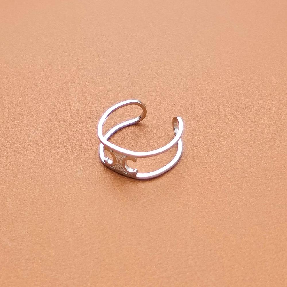 European & American Minimalist Stainless Steel Open Rings - Non-Fading INS Style
