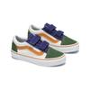 Vans Old Skool V Casual Comfortable Durable Breathable Low Top Kids Skate Shoes Kids sneaker White Green VN0A38HD6GL