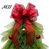 Lighted Christmas Garland Handmade Tree Wreath for Front Door, Xmas Shaped Teardrop Swag Door Hanger Gift Family with Light, Holiday Hanging