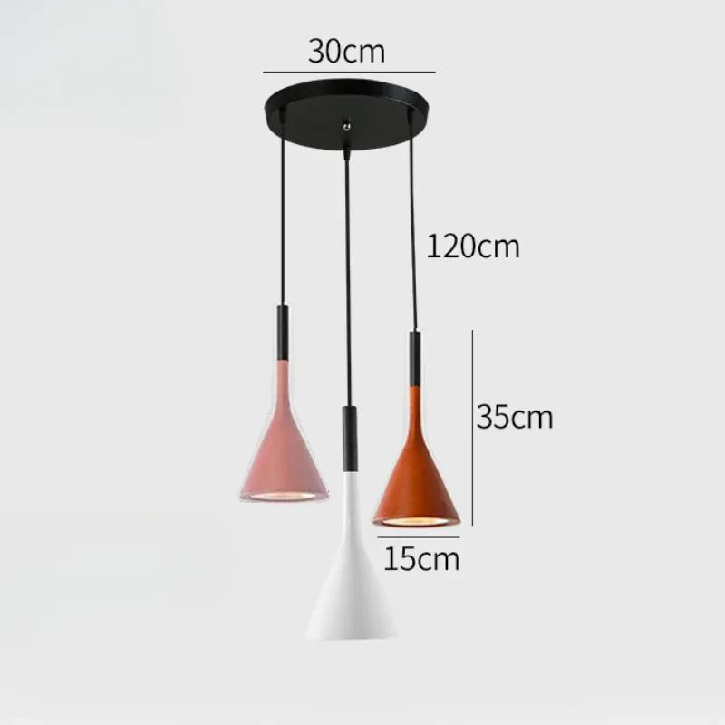 Nordic Pendant Light Indoor Chandelier Combination Aluminum LED 3 Heads Lamp Fixture for Restaurant Bar Coffee Shop Home Decor