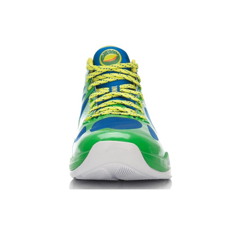 LiNing SONIC 4 Slip Resistant, Abrasion Resistant, Cushioning, Breathable High top Basketball Shoes Unisex Blue Green ABPL011-3