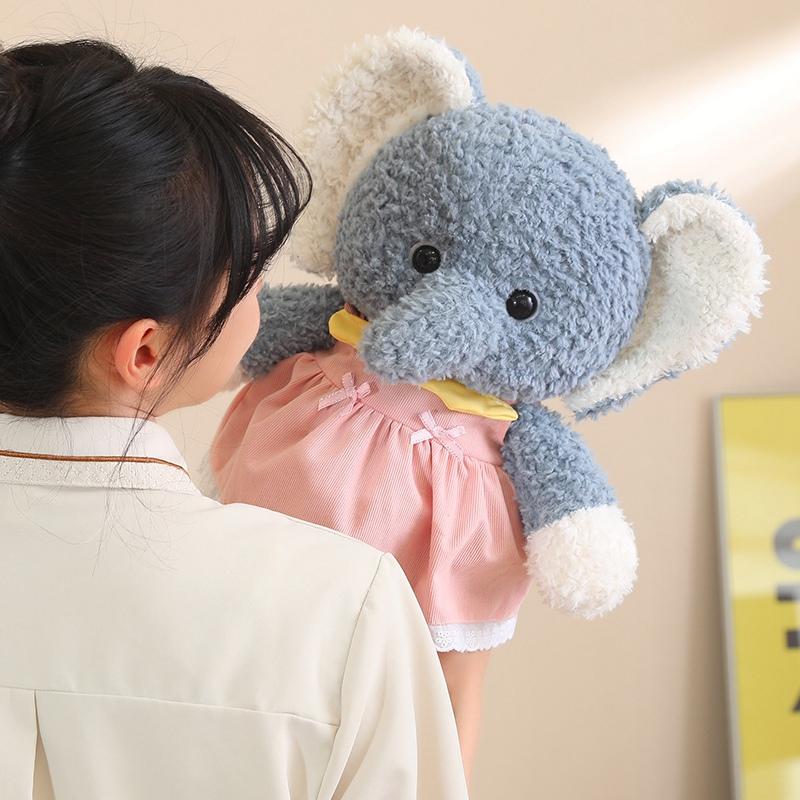 Cute Cartoon Brown Bear Pink Rabbit Plush Toy Soft Stuffed Animal Elephant Doll Home Decor Kids Gift