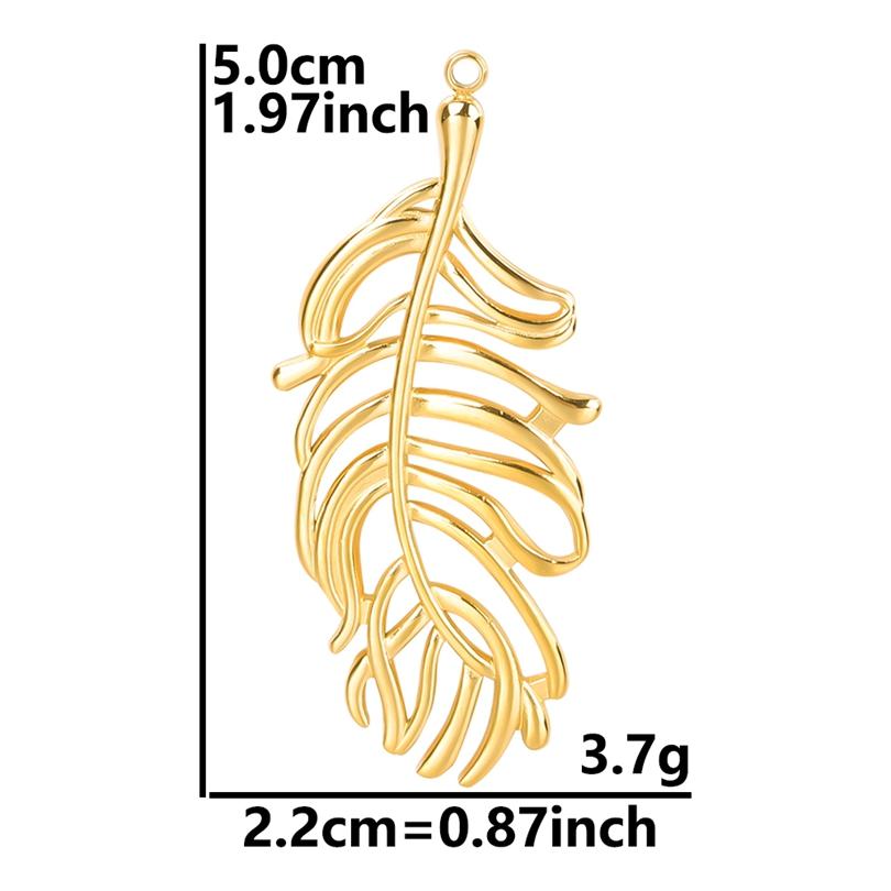 6pcs Gold Color Stainless Steel Charms For Jewelry Making Supplies Plant Leaf Flower Pendant Charm Cherry Pepper Sunflower Charm