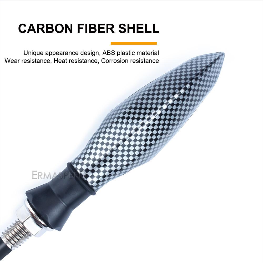 Unviersal Motorcycle Turn Signal Amber Flashing LED Lights Blinker Lightings Indicator Lamp Light Flasher Motorbike