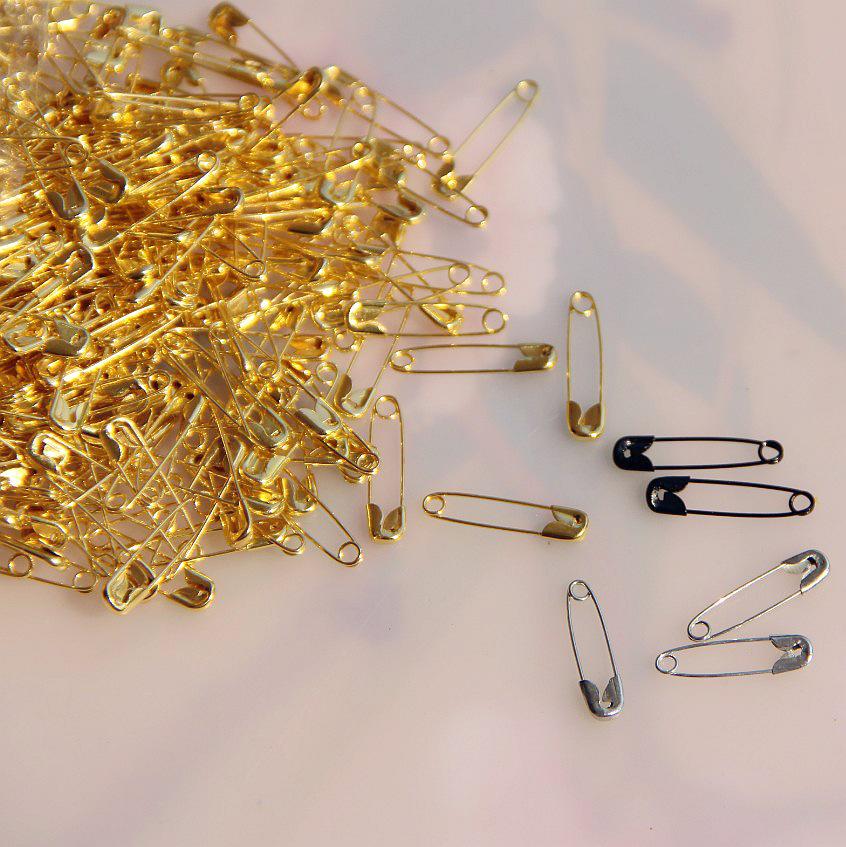 Premium Gold-, Silber- & Schwarze Sicherheitsnadeln - Broschen & Bekleidungszubehör (1000 Stück)