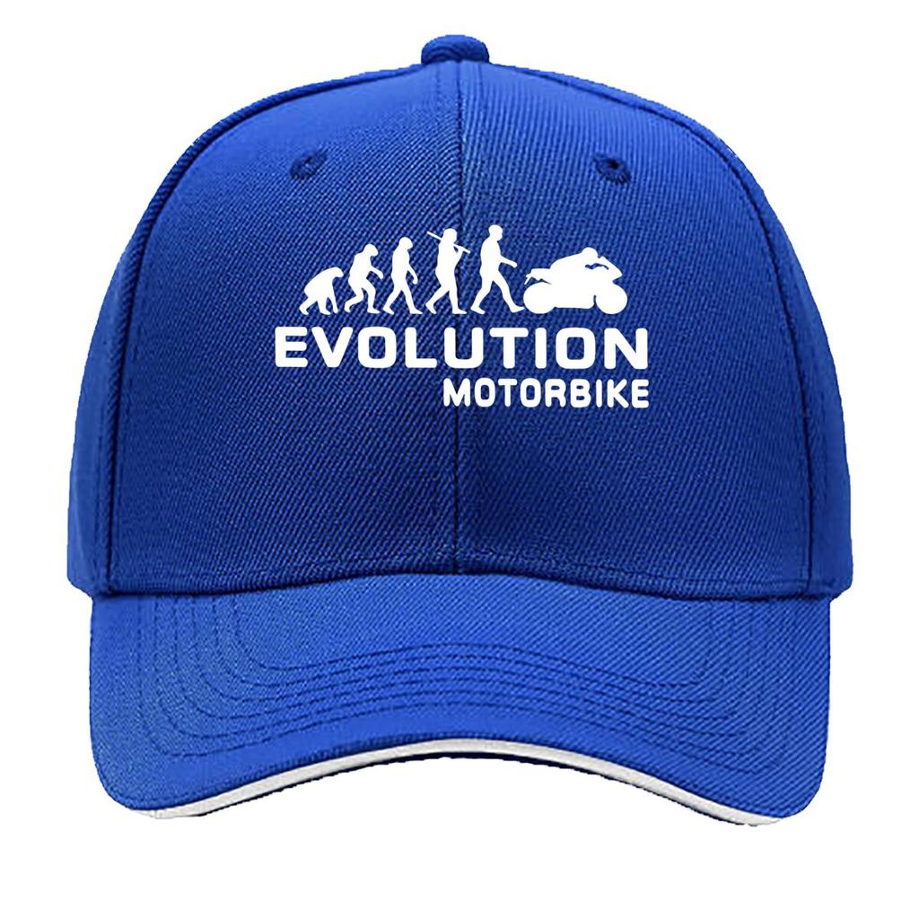 UnisexS Evolution Motorbike Print Outdoor Hat Woven Textile Machine Washable Sandwich Baseball Cap