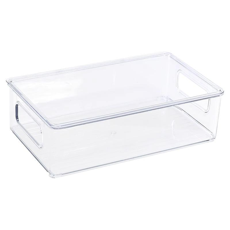 Große transparente Aufbewahrungsbehälter mit Deckeln, stapelbare Schreibtisch-Organizer-Behälter für Bürobedarf, Schreibwaren-Essentials