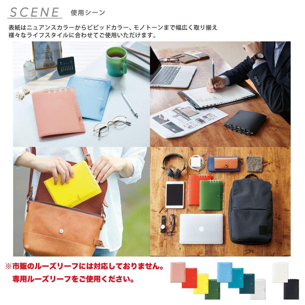 King Jim Compact Ring Holds approximately 25 A4 Notebook, Notebook, sheets, Bi-fold, Orange, 9956TY-OR