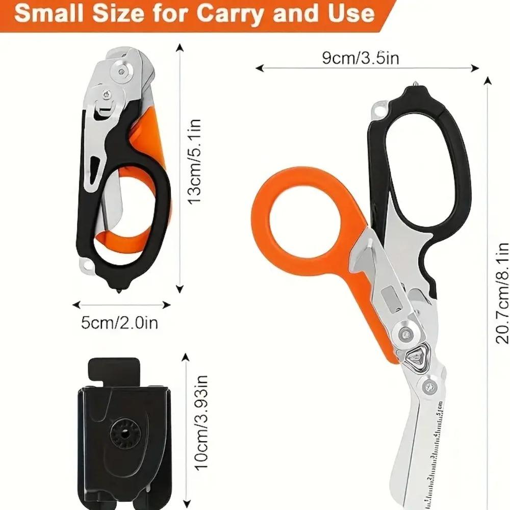 Professional Folding Rescue Scissors Multipurpose Tactical Tool for Survival Emergency