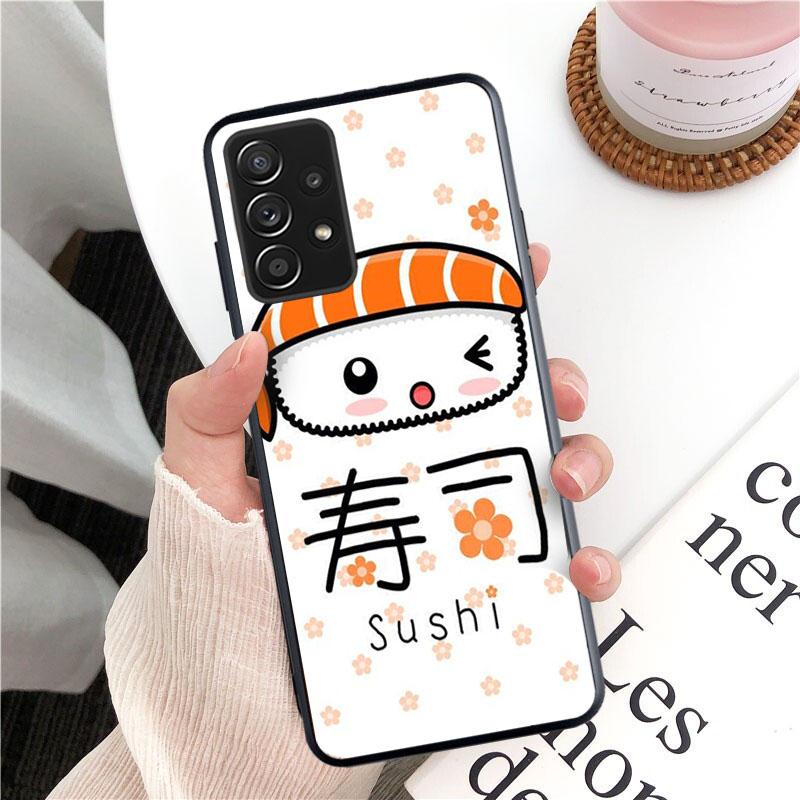 Voedsel Sushi Telefoonhoesje voor Samsung Galaxy A13 A22 A12 A32 A71 A11 A21S A33 A52 A72 A51 A50 A70 A31 M31