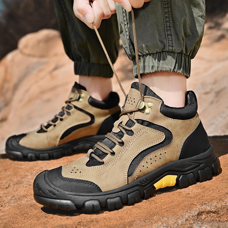 Popular outdoor men's shoes fashion autumn and winter velvet Martin boots men's snow boots non-slip hiking shoes short boots