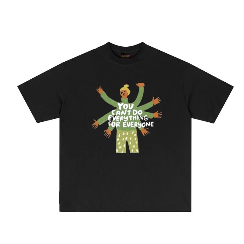 Starendorsed Highend Design Illustration Casual Pure Cotton Shortsleeve Tshirt Couplewear Undershirt