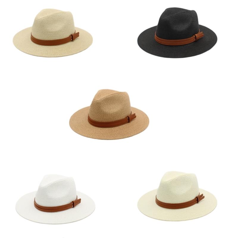 Beach Panama Hat Handmade Oversized Straw Hat Elegant Sun Hat Surprise Gift for Girlfriend for Vacations French Style