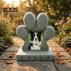 Waterproof Dog Cat Memorial Marker 3D Printed Pet Tombstone with Photo Frame Holder, Weather-Resistant Personalized Burial Headstone Marker, Stone