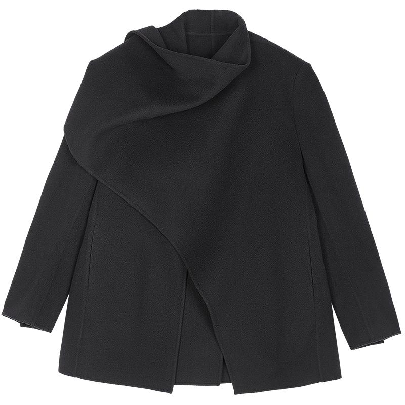 JNBY Loose Fit Wool & Cashmere Blend Scarf Collar Coat