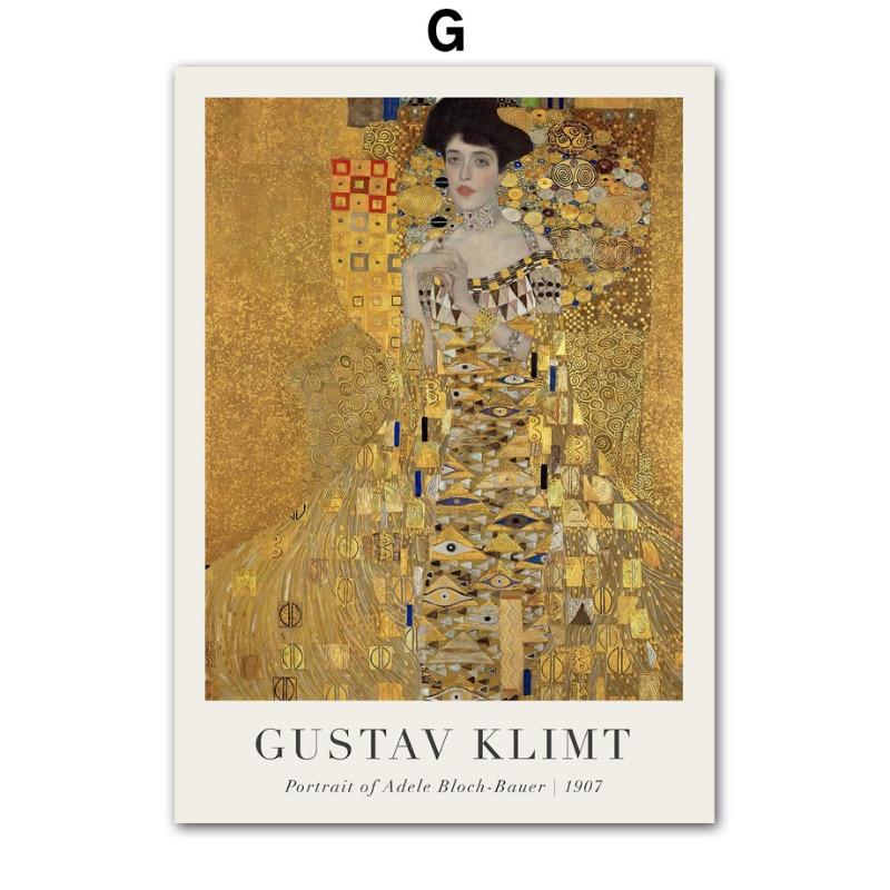Klasyczny Gustav Klimt Abstrakcyjna Figura Dzieło Sztuki Pocałunek Drzewo Życia Plakat Malarstwo na Płótnie i Druki Obrazy Ścienne Dekoracja Domu Prezenty