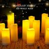 9/12/24PCS Flameless LED Candle Light Creative Wishing Christmas Decorative Column Candle Fake Plastic Candle Battery Powered Home Wedding