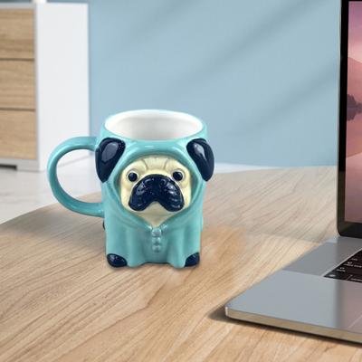 Dachshund Mug Ceramic 3D Sausage Dog Coffee Cup with Vivid Carved Handle