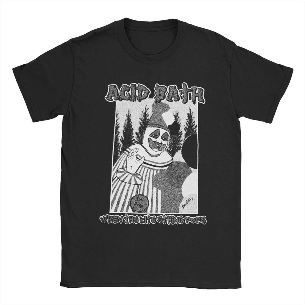 T-shirt da uomo Acid Bath Magliette divertenti a maniche corte con scollo rotondo Top estivi in cotone