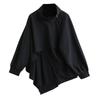 Long Sleeve Oversized Black Vintage Casual Loose Spring Autumn T Shirt Tops Women T-shirt