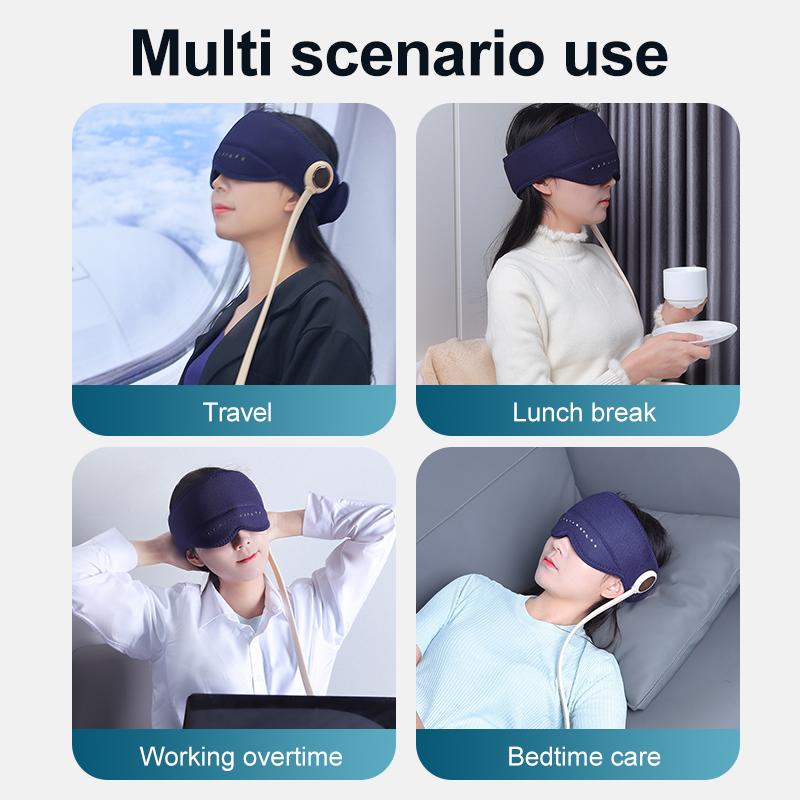 Electric Head Massager Eye Massager with Airbag Hot Compression Kneading Dredge Meridian Temple Sleep Aid Massager