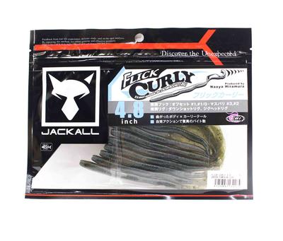 Jackall Leurre Souple Flick Curly 4,8 Pouces Green Pumpkin Goby (2175)