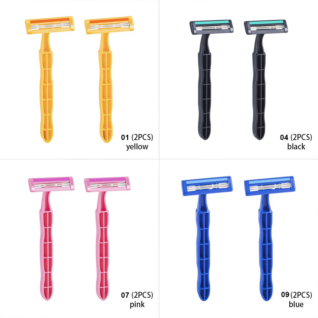 Shaving Razors for Men Manual Shaver Replaceable 2-layer Beard Remover Spring Summer Hollow Design Handle Trimmer