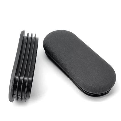 Black Oval Oblong Rectangle Plastic Blanking End Plug Caps Tube Pipe Inserts Plugs Bungs Stopper For Table Feet Chair Leg