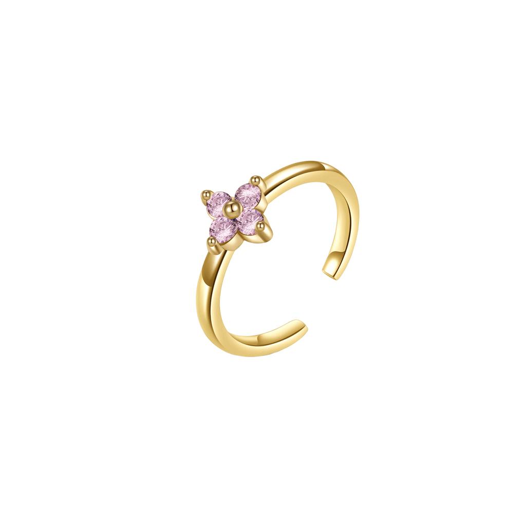 Neuer Vergoldeter Farb-Zirkon Zehenring Hohe Qualität Nicht Verblassender Schmuck Mode Luxus Accessoires Sommergeschenk für Damen