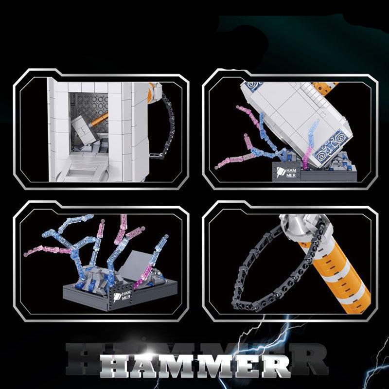 Кумедний Joy 975 деталей Молоток Тора Герої Іграшки Конструктор Головоломка Блок Цеглинка Дитячий Подарунок Хлопчикам #01037