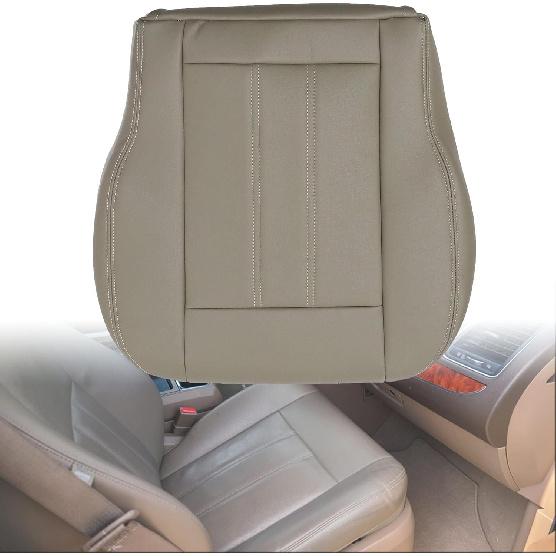GXARTS Non-Perforated Driver Side Bottom Replacement Leather Seat Cover Tan Compatible with Chrysler Town & Country 2008 2009 2010 2011 2012 2013