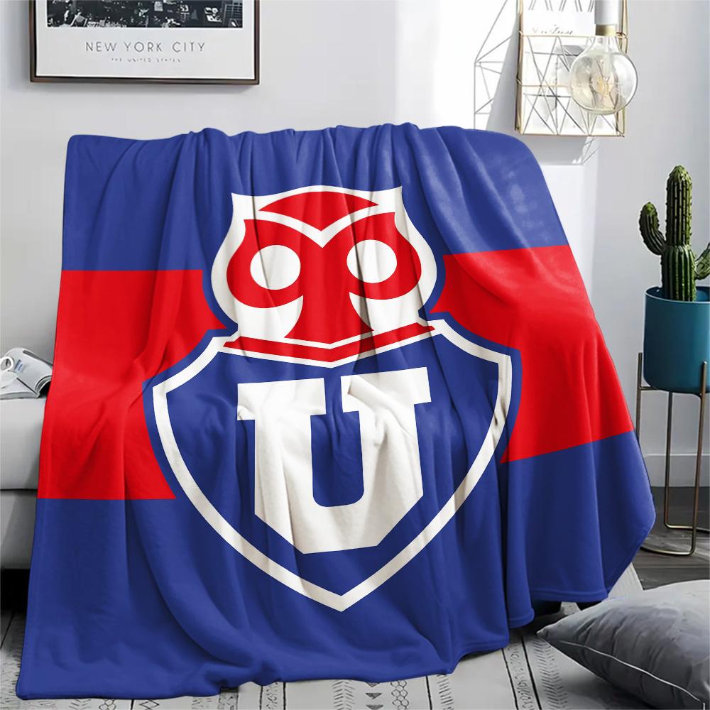 Universidad de Chile Print Flannel Blanket, High quality Comfortable for All Seasons, Home Decor, Warmth and Comfort, Perfect for Christmas Gifts