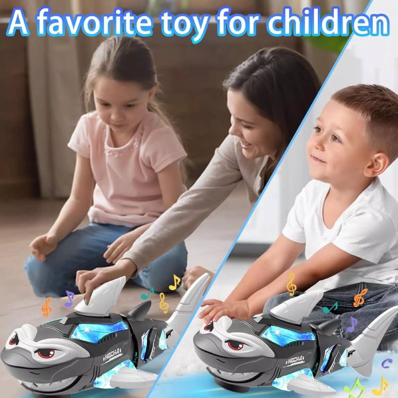 Hračky Žralok Lezoucí Děti Elektrický Mechanický Žralok Hračka Světlo Hudba Dárek Kreslený