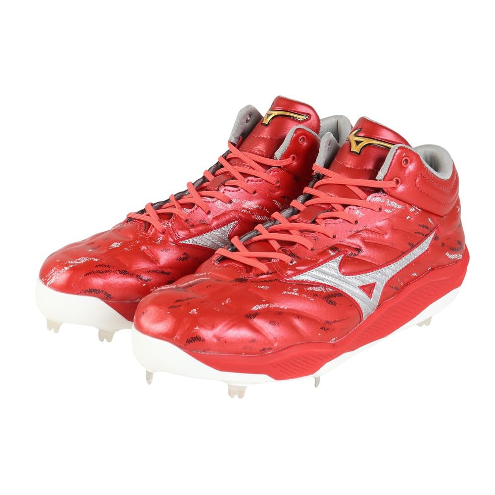 

Mizuno Baseball Spikes Mizuno Pro Cushion Revo Pro MID 11GM243561 x (Red Silver/28.0/Men s, Lady s)