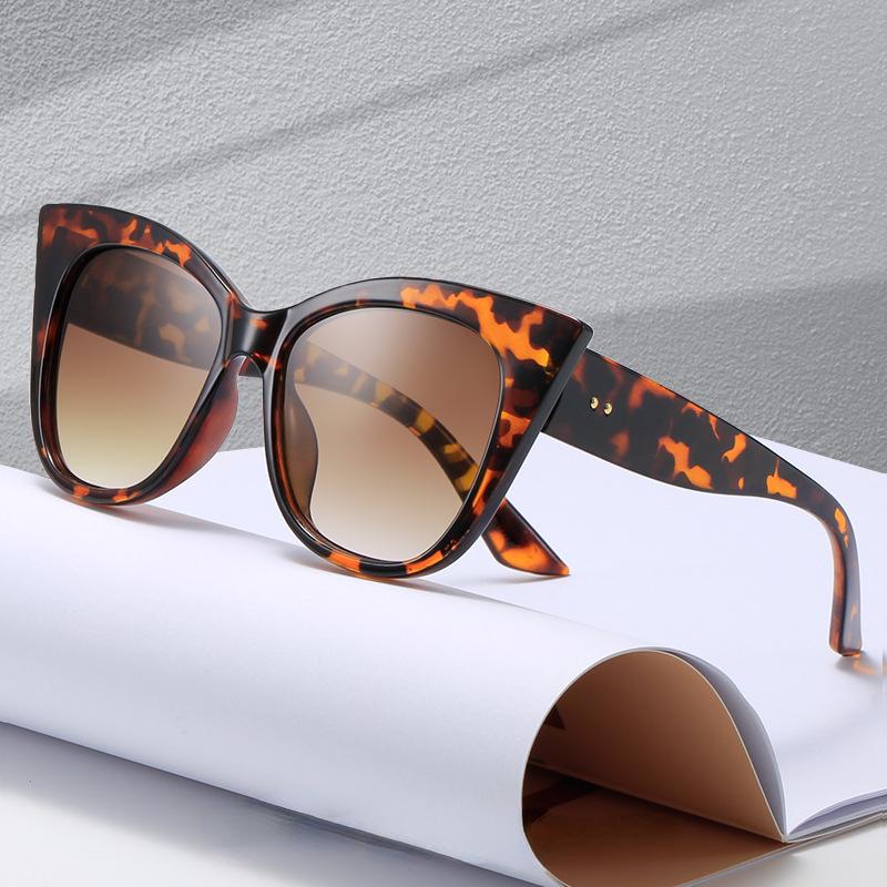 2024 Fashion Large Cat Eye Sunglasses Women Luxury Design Vintage Sun Glasses Female Male Retro Shades UV Protection Eyewear