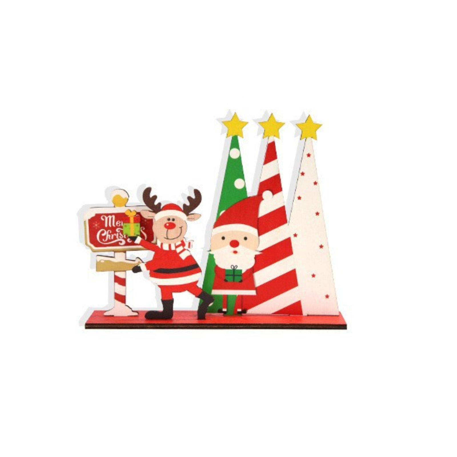 

Christmas Decorations Santa Letters Wooden Ornaments Creative Desktop Layout Props One Size