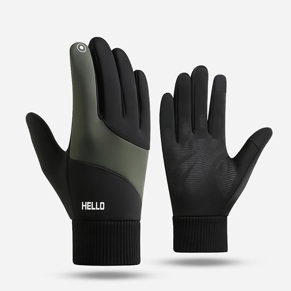 Loogdeel Motorcycle Bike Men Women Touchscreen Windproof Non-Slip Skiing Cycling Unisex Outdoor Sports Gloves Winter Warm Gloves