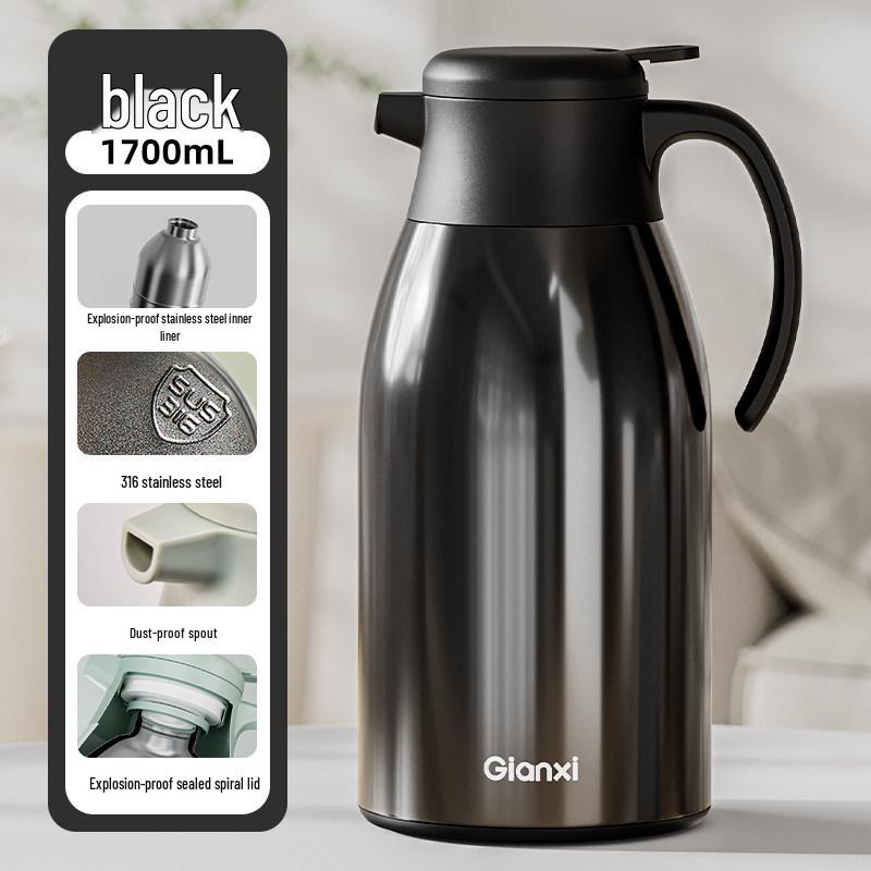 Tianxi European American Stainless Steel Insulated Large Hot Water Bottle for Home, Office, Dorms