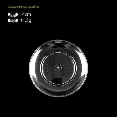 Disposable Crystal Clear Plastic Round Snack Plates