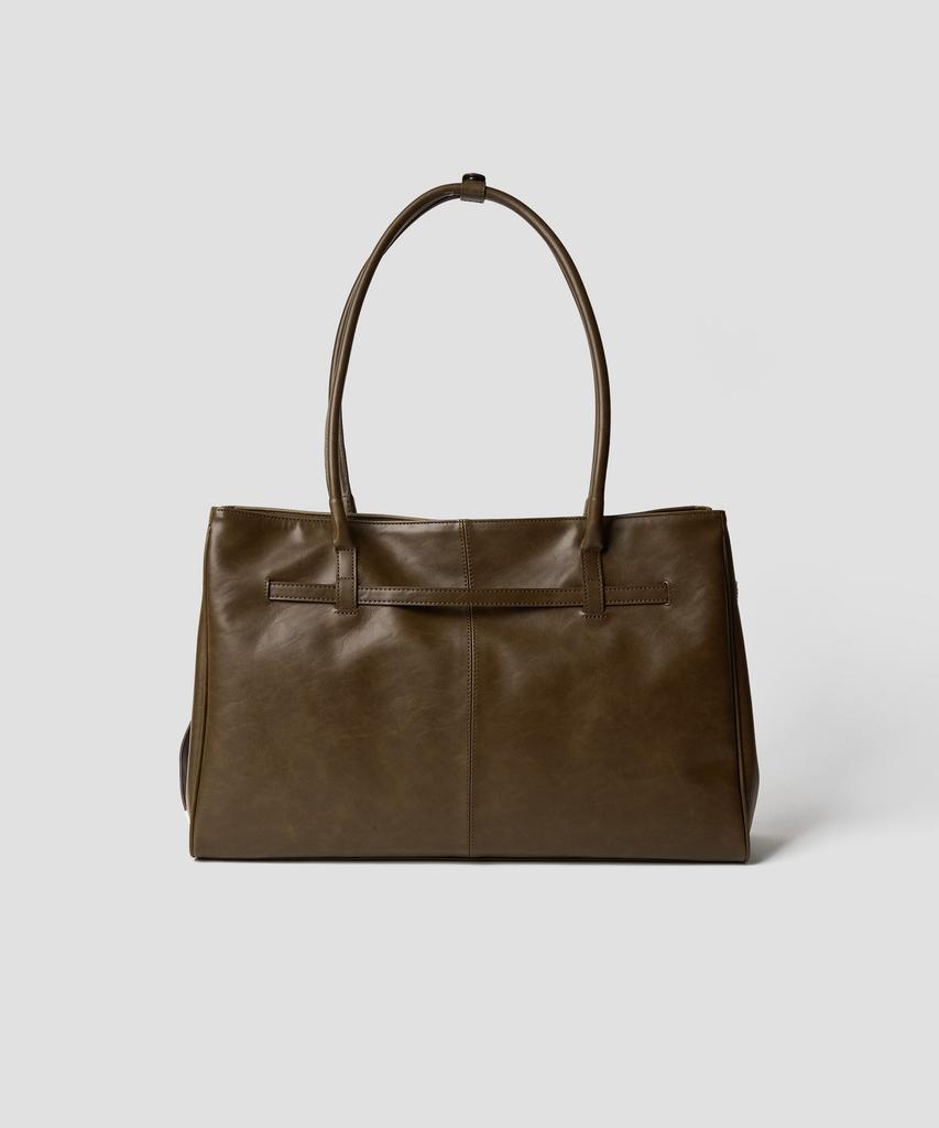 Ttudement Classic Belt Square Bag Brown